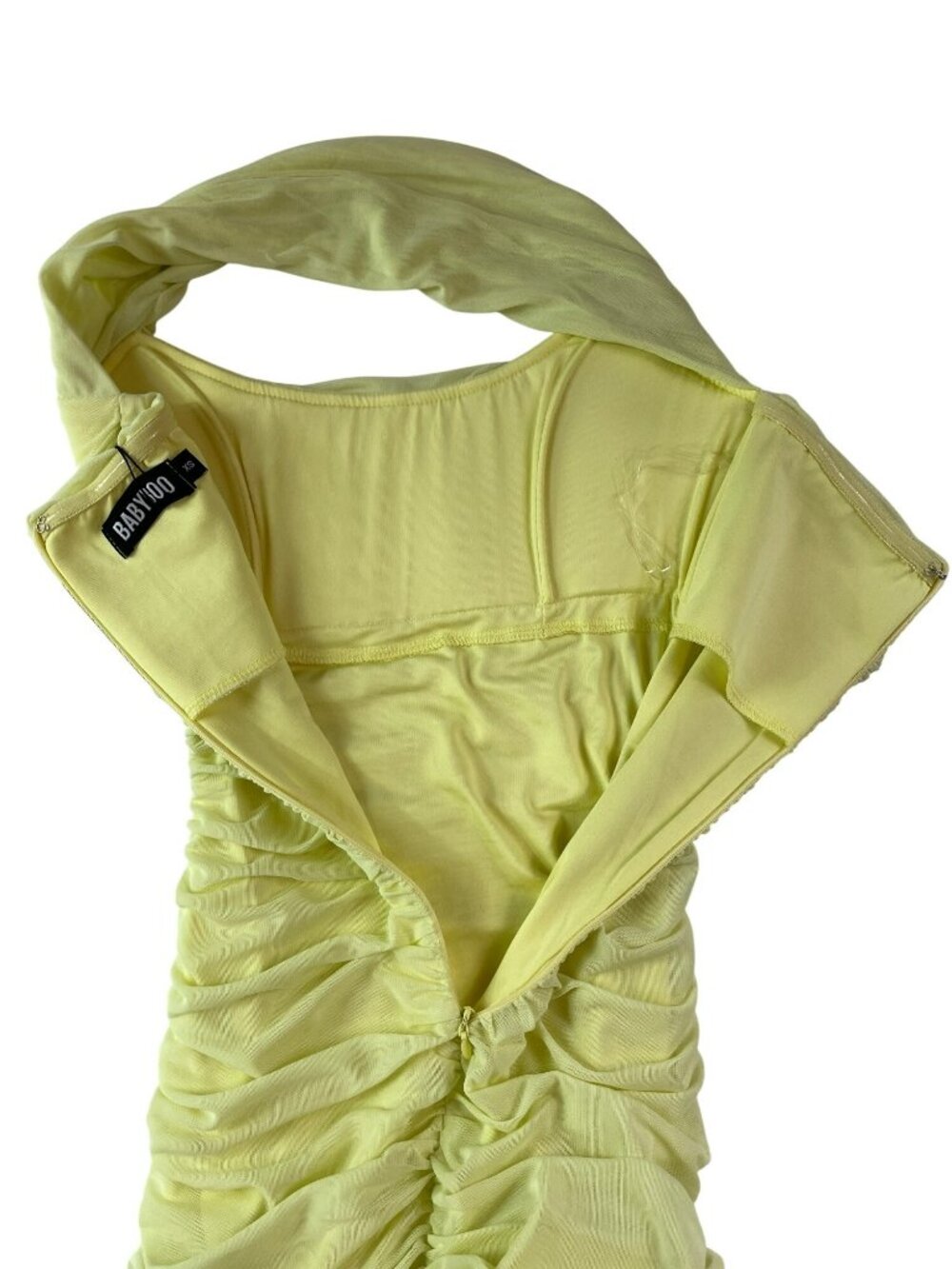 Babyboo Demi Maxi Dress Lime Green Ruched Sleeveless Size XS NEW WITH TAGS - Picture 8 of 10